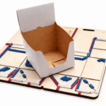 indugrafic troquel Caja de comida para llevar sobre tablero