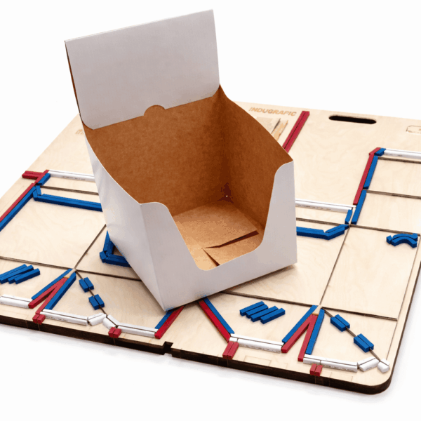 indugrafic troquel Caja de comida para llevar sobre tablero