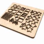 indugrafic Formas metálicas sobre tablero MDF
