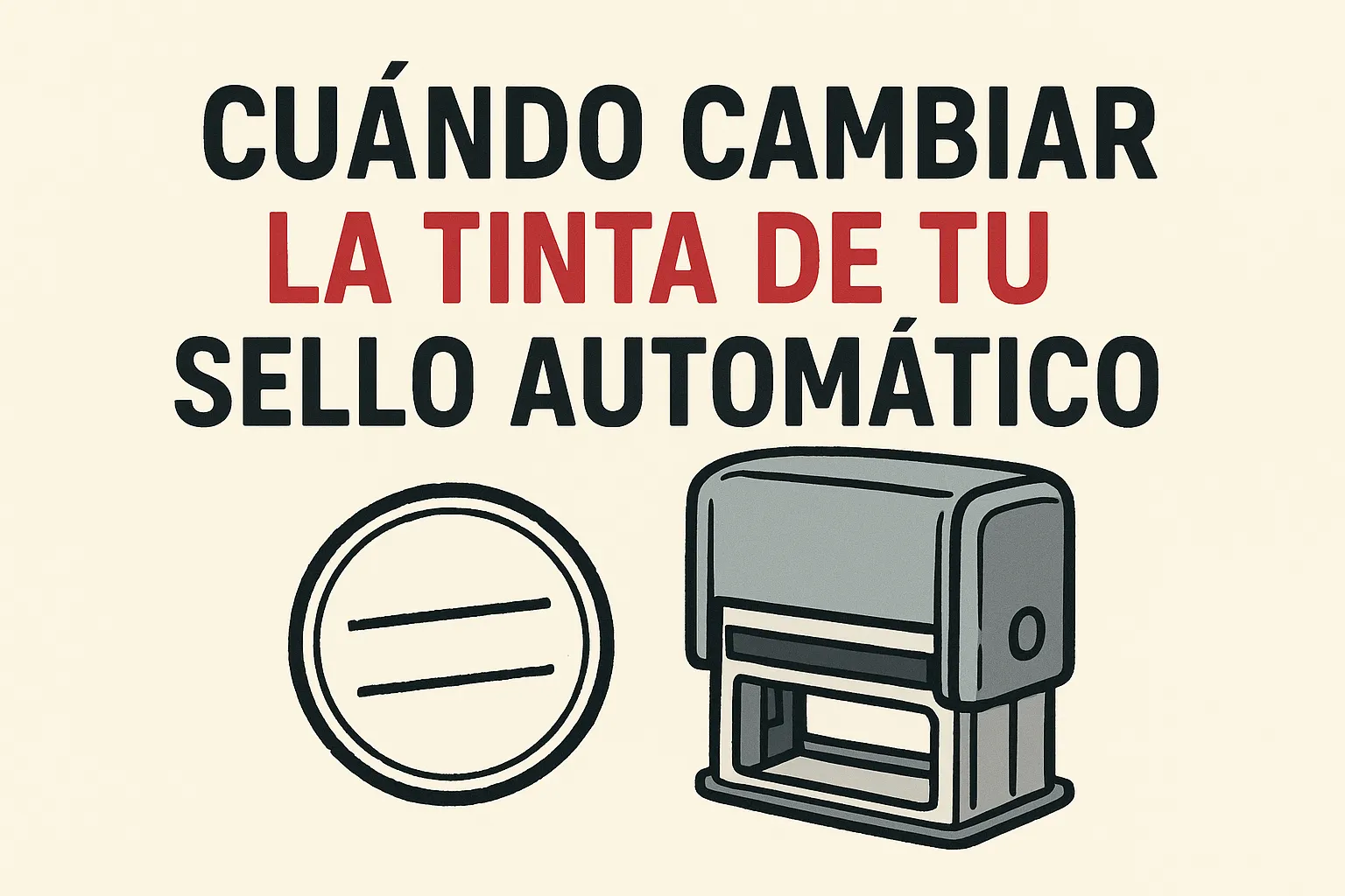 Cuándo cambiar la tinta de tu sello automático