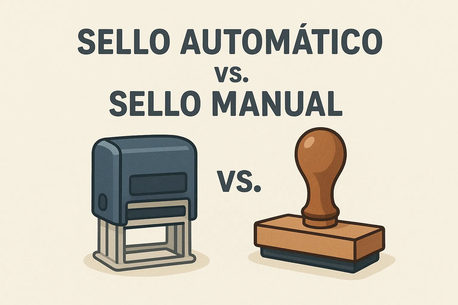 Sello automático vs. sello manual