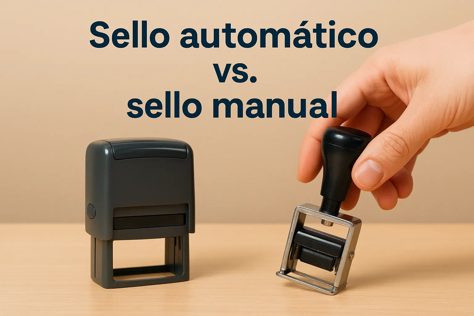 Sello automático vs. sello manual