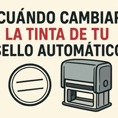 Cuándo cambiar la tinta de tu sello automático